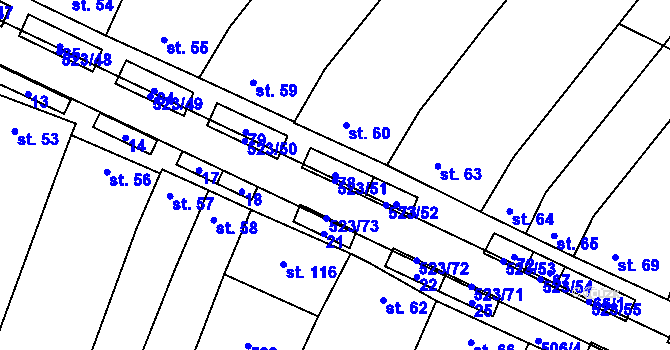 Parcela st. 78 v KÚ Karolín u Sulimova, Katastrální mapa