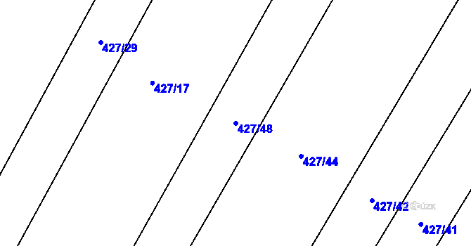 Parcela st. 427/48 v KÚ Karolín u Sulimova, Katastrální mapa