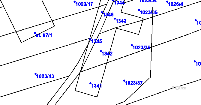 Parcela st. 87/2 v KÚ Sulimov, Katastrální mapa