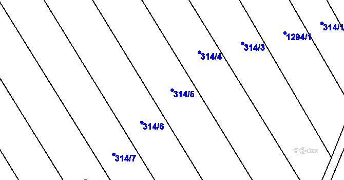 Parcela st. 314/5 v KÚ Sulimov, Katastrální mapa