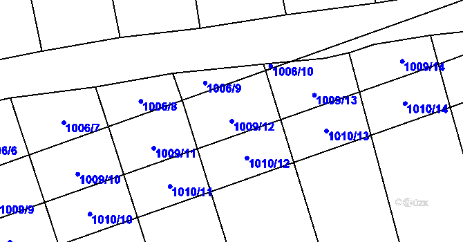 Parcela st. 1009/12 v KÚ Sulimov, Katastrální mapa