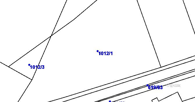 Parcela st. 1012/1 v KÚ Sulimov, Katastrální mapa