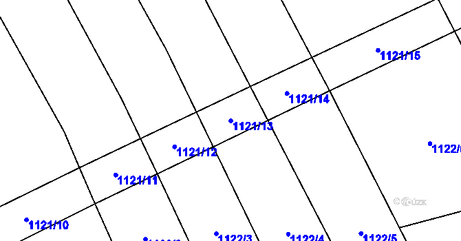 Parcela st. 1121/13 v KÚ Sulimov, Katastrální mapa