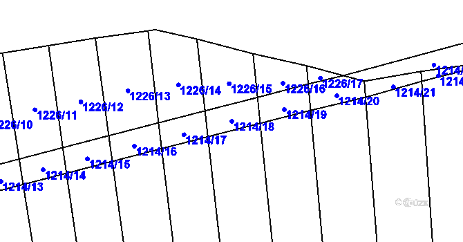Parcela st. 1214/18 v KÚ Sulimov, Katastrální mapa