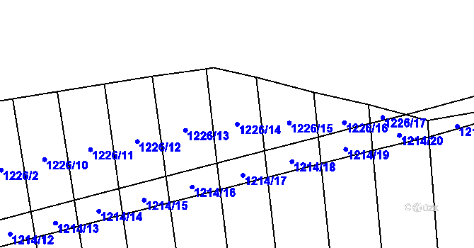 Parcela st. 1226/14 v KÚ Sulimov, Katastrální mapa