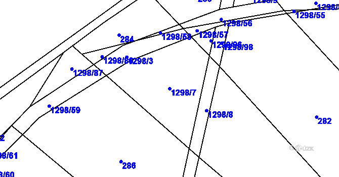 Parcela st. 1298/7 v KÚ Sulimov, Katastrální mapa