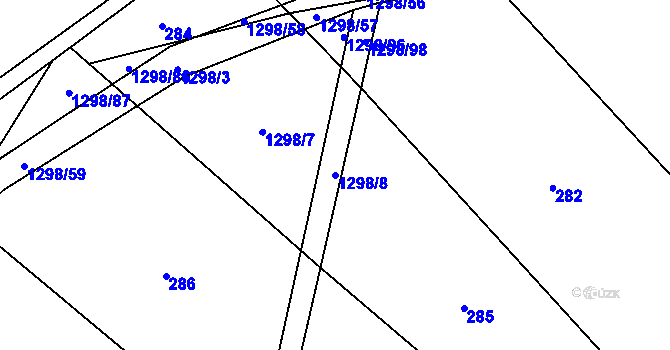 Parcela st. 1298/8 v KÚ Sulimov, Katastrální mapa