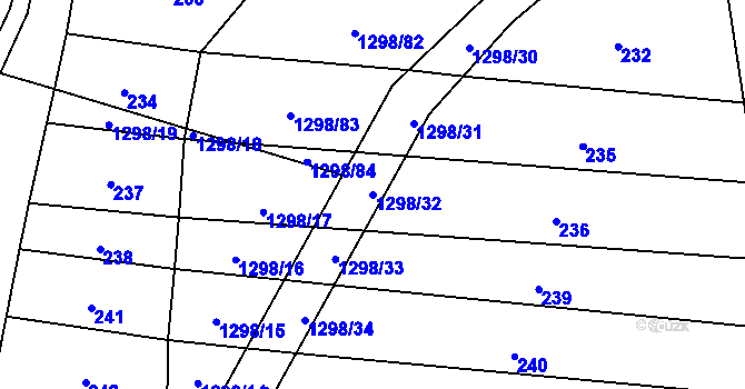 Parcela st. 1298/32 v KÚ Sulimov, Katastrální mapa
