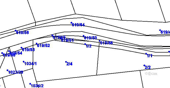 Parcela st. 1/2 v KÚ Sulimov, Katastrální mapa