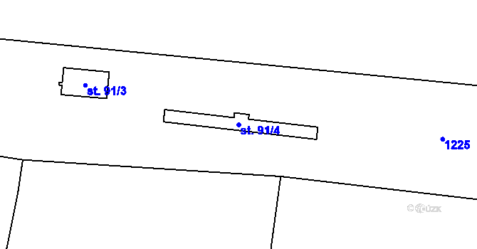 Parcela st. 91/4 v KÚ Vrbka u Sulimova, Katastrální mapa