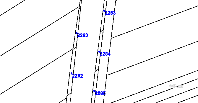 Parcela st. 2284 v KÚ Vrbka u Sulimova, Katastrální mapa