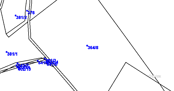 Parcela st. 364/8 v KÚ Polom u Sulkovce, Katastrální mapa