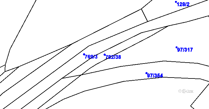 Parcela st. 782/38 v KÚ Sulovice, Katastrální mapa