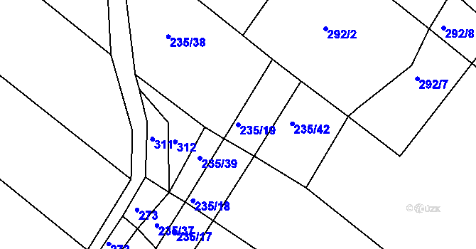 Parcela st. 235/19 v KÚ Sulovice, Katastrální mapa