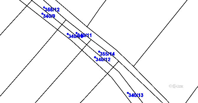 Parcela st. 355/14 v KÚ Sulovice, Katastrální mapa