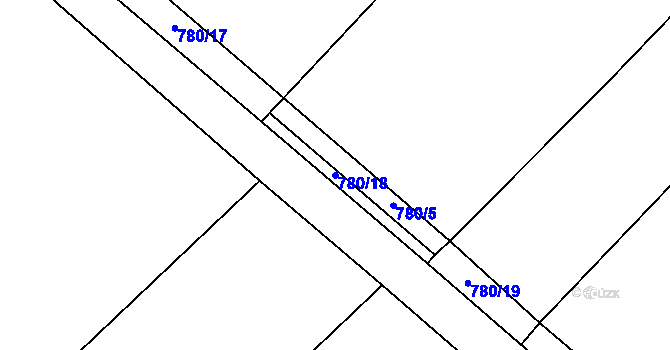Parcela st. 780/18 v KÚ Sulovice, Katastrální mapa