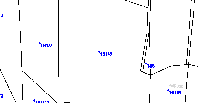 Parcela st. 161/8 v KÚ Sumrakov, Katastrální mapa