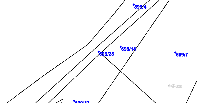 Parcela st. 699/25 v KÚ Sumrakov, Katastrální mapa