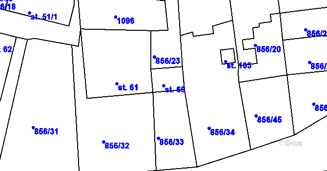 Parcela st. 69 v KÚ Sumrakov, Katastrální mapa