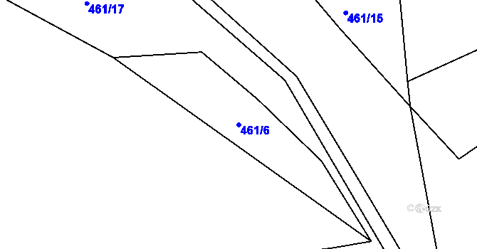 Parcela st. 461/6 v KÚ Sumrakov, Katastrální mapa
