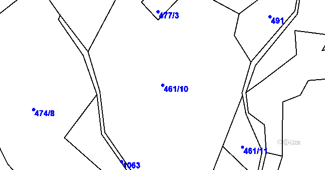Parcela st. 461/10 v KÚ Sumrakov, Katastrální mapa