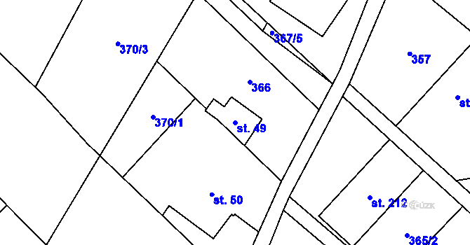 Parcela st. 49 v KÚ Supíkovice, Katastrální mapa