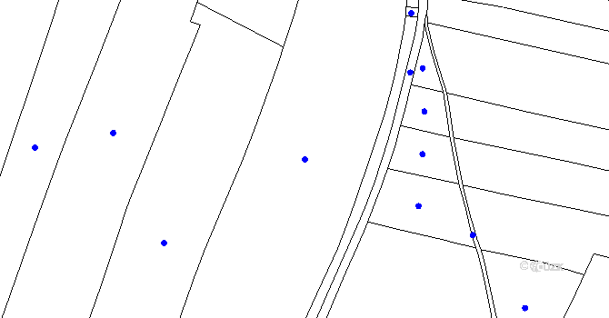 Parcela st. 116/23 v KÚ Sušany, Katastrální mapa