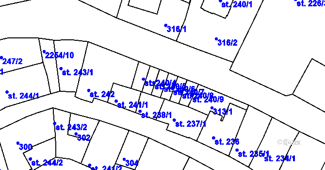 Parcela st. 240/6 v KÚ Sušice nad Otavou, Katastrální mapa