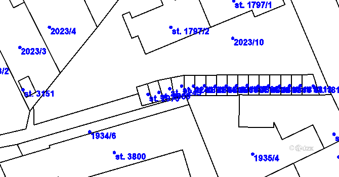 Parcela st. 2243 v KÚ Sušice nad Otavou, Katastrální mapa