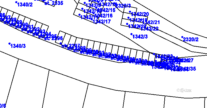 Parcela st. 2304 v KÚ Sušice nad Otavou, Katastrální mapa