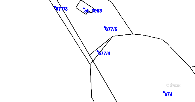 Parcela st. 677/4 v KÚ Sušice nad Otavou, Katastrální mapa
