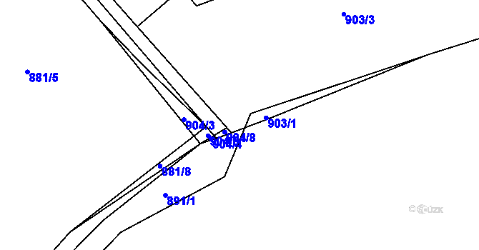 Parcela st. 903/4 v KÚ Sušice nad Otavou, Katastrální mapa