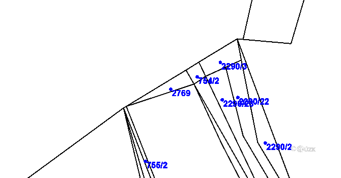 Parcela st. 2769 v KÚ Sušice nad Otavou, Katastrální mapa