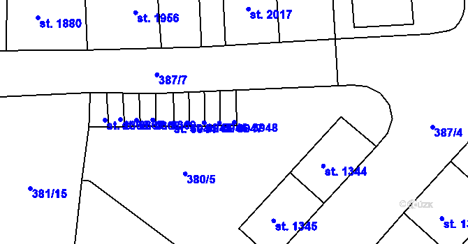 Parcela st. 3948 v KÚ Sušice nad Otavou, Katastrální mapa