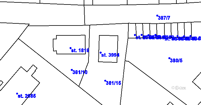 Parcela st. 3994 v KÚ Sušice nad Otavou, Katastrální mapa