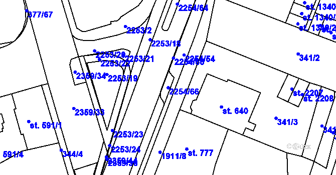 Parcela st. 2254/66 v KÚ Sušice nad Otavou, Katastrální mapa