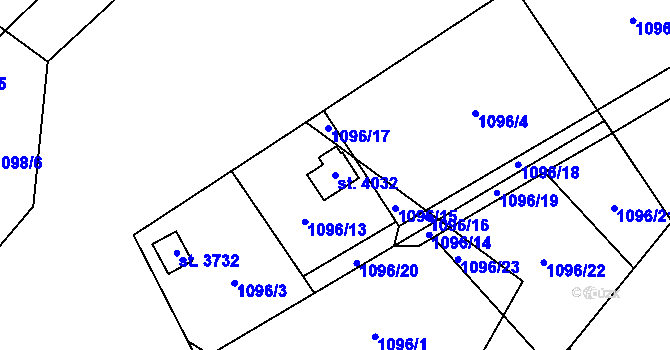 Parcela st. 4032 v KÚ Sušice nad Otavou, Katastrální mapa