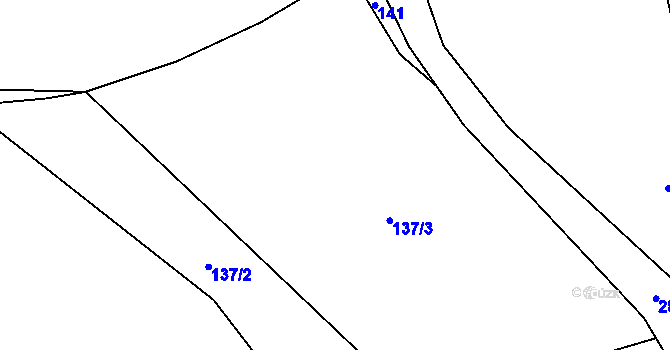 Parcela st. 137/3 v KÚ Milčice u Sušice, Katastrální mapa
