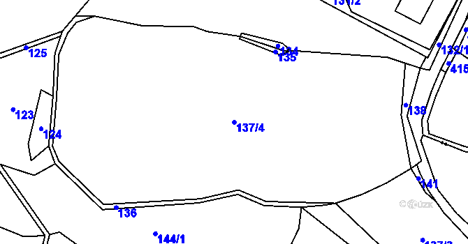 Parcela st. 137/4 v KÚ Milčice u Sušice, Katastrální mapa