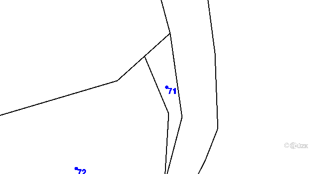 Parcela st. 71 v KÚ Humpolec u Sušice, Katastrální mapa