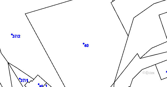 Parcela st. 40 v KÚ Nuzerov, Katastrální mapa