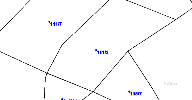 Parcela st. 111/2 v KÚ Dolní Staňkov, Katastrální mapa