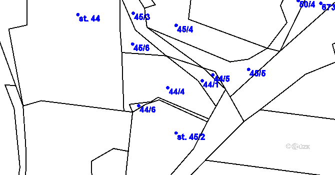 Parcela st. 44/4 v KÚ Dolní Staňkov, Katastrální mapa