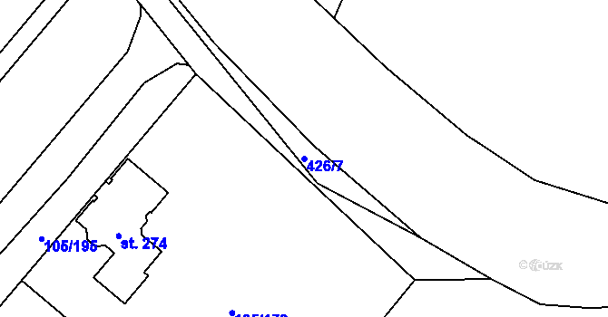 Parcela st. 426/7 v KÚ Sušice u Uherského Hradiště, Katastrální mapa