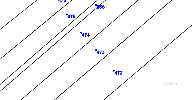 Parcela st. 473 v KÚ Sušice u Uherského Hradiště, Katastrální mapa