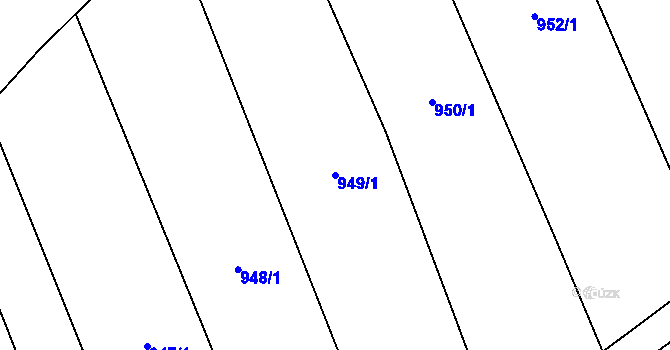 Parcela st. 949/1 v KÚ Sušice u Přerova, Katastrální mapa
