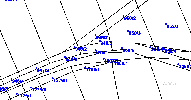 Parcela st. 949/4 v KÚ Sušice u Přerova, Katastrální mapa