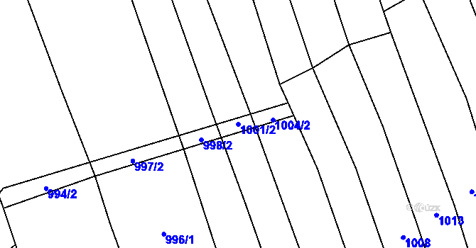 Parcela st. 1001/2 v KÚ Sušice u Přerova, Katastrální mapa