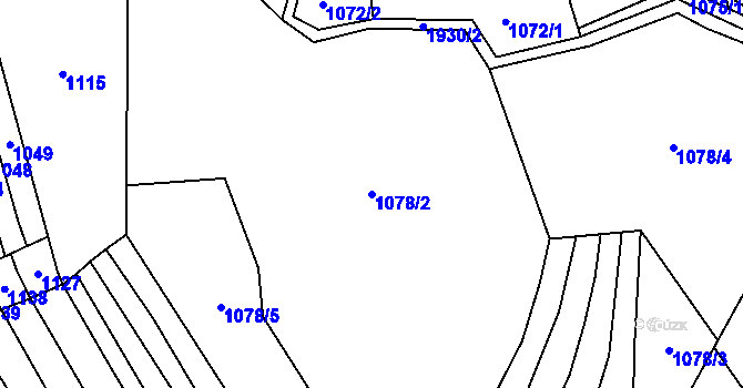 Parcela st. 1078/2 v KÚ Sušice u Přerova, Katastrální mapa