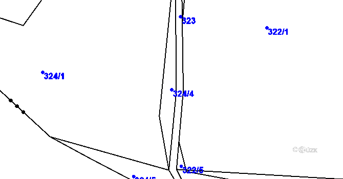 Parcela st. 324/4 v KÚ Olešnice u Svádova, Katastrální mapa